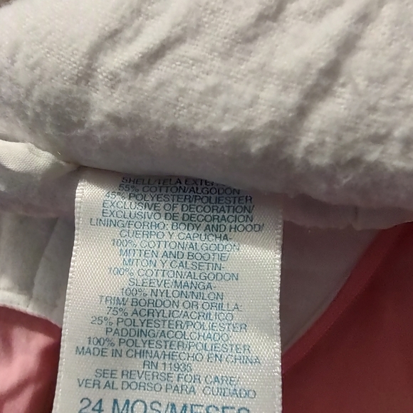 Bright Future Snowsuit Light Pink 24 Months EUC - Picture 13 of 14